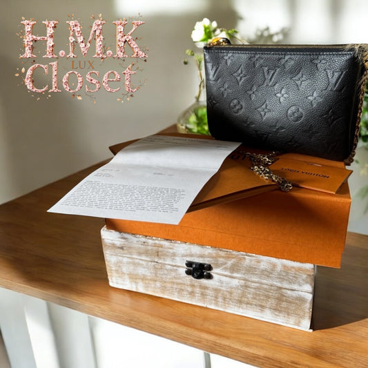 Louis Vuitton Monogram Empreinte Double Zip Pochette